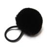 SUSULU Furry Hair Elastic Bands Faux Rabbit Fur Pompom Hair Ties Scrunchies for Women, Rubber Band with 5cm Ball Ponytail Holder Accessories Pack of 12pcs (Black) view 1