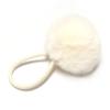 SUSULU Furry Hair Elastic Bands Faux Rabbit Fur Pompom Hair Ties Scrunchies for Women, Rubber Band with 5cm Ball Ponytail Holder Accessories Pack of 12pcs (Beige) view 1