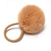 SUSULU Furry Hair Elastic Bands Faux Rabbit Fur Pompom Hair Ties Scrunchies for Women, Rubber Band with 5cm Ball Ponytail Holder Accessories Pack of 12pcs (Camel) view 1