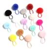 SUSULU Furry Hair Elastic Bands Faux Rabbit Fur Pompom Hair Ties Scrunchies for Women, Rubber Band with 5cm Ball Ponytail Holder Accessories Pack of 12pcs (Shell Pink) view 3