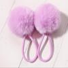 SUSULU Furry Hair Elastic Bands Faux Rabbit Fur Pom Pom Hair Ties Scrunchies for Women, Rubber Band with 5cm Ball Ponytail Holder Accessories Pack of 12pcs (Lilac) view 4