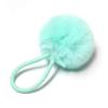 SUSULU Furry Hair Elastic Bands Faux Rabbit Fur Pompom Hair Ties Scrunchies for Women, Rubber Band with 5cm Ball Ponytail Holder Accessories Pack of 12pcs (Mint Green) view 1