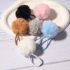 SUSULU Furry Hair Elastic Bands Faux Rabbit Fur Pompom Hair Ties Scrunchies for Women, Rubber Band with 5cm Ball Ponytail Holder Accessories Pack of 12pcs (White) view 4