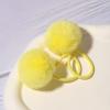 SUSULU Furry Hair Elastic Bands Faux Rabbit Fur Pompom Hair Ties Scrunchies for Women, Rubber Band with 5cm Ball Ponytail Holder Accessories Pack of 12pcs (Yellow) view 2