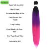 Ombre Purple Pink Braiding Hair Pre Stretched Synthetic Yaki Ez Braid Braiding Hair view 2