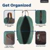 emissary Men's Toiletry Bag, Leather and Canvas Travel Toiletry Bag, Dopp Kit for Men, Travel Bathroom Bag Men's Shaving Kit, Travel Kit Small Bags for Men, Shaving Bag for Travel Accessories (Green) view 2