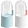 N A Transparent Cosmetic Brush Storage Bucket Dust-Proof Pen Holder Brush Desktop Storage Box Dustproof Cosmetic Brush Organiser Storage Box, Dustproof Makeup Brush Containers with White Pearls view 1