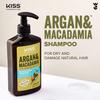 KISS Color & Care Argan & Macadamia For Dry and Damaged Natural Hair Shampoo & Conditioner Value Set view 4