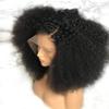 Afro Wig Kinky Curly Short Human Hair T-Part Lace Front Wigs for Black Women, 180% Density African Fancy Fluffy Bouncy Soft Premium for Party or Daily(Natural Black, 8-20inch/20-50cm) view 3