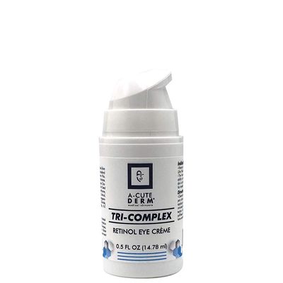 A-Cute Derm Tri-Complex Retinol Eye Crme  Hydrating Eye Cream with Retinol, Vitamin C & E  Helps Smooth the Appearance of Fine Lines  0.5 oz
