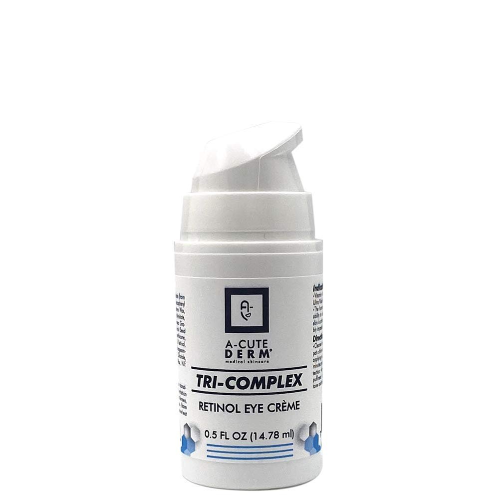 A-Cute Derm Tri-Complex Retinol Eye Crme Hydrating Eye Cream with Retinol, Vitamin C & E Helps Smooth the Appearance of Fine Lines 0.5 oz