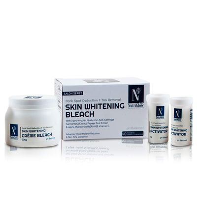 Nutriglow Advanced Organics Cream Bleach Kit for Facial Hair, Safe and Gentle on the Skin, 700 gm