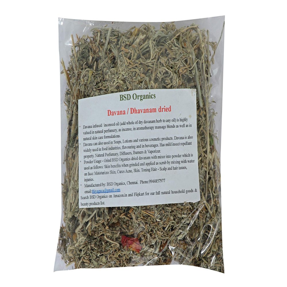 BSD Organics Dried of Davana/Dhavanam/Daavaanam (50 Gram / 1.7 Ounce)