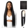 Sensationnel Butta Lace Hhm Wigs - Straight 32 Inch Human Hair Blend Extra Wide 5 Inch Parting Preplucked Hairline Glueless Lacefront (1B OFFBLACK) view 1
