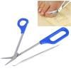 Long Handled Curved Head Toenail Scissors and Ingrown Toe Nail File Stainless Steel Pedicure Nail Tool Set for Men Women Elderly view 2