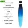 Ombre Sea Blue Braiding Hair Pre Stretched Synthetic Yaki Ez Braid Braiding Hair view 3