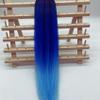 Ombre Sea Blue Braiding Hair Pre Stretched Synthetic Yaki Ez Braid Braiding Hair view 4