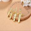 Caiyao 4Pcs Inlay Cystal Decoration Finger Nail Ring Knuckle Finger Armour Rhinestone Cover Tip Nail Cap Loop Ring for Women Adjustable Opening Art Charm Protect Fingernail Accessories-B Gold view 3