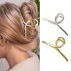 Brinie Hair Claw Clips Gold Metal Clips Claw Large Hair Clip for Thick Thin Hair Hair Accessories for Women and Girls (2PCS) view 1
