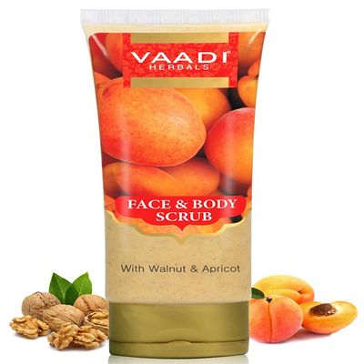 Herbals Face and Body Scrub with Walnut and Apricot, 110g