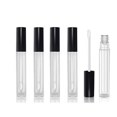 10 Pcs 10ml DIY Clear Refillable Empty Lip Gloss Tubes Lip Balm Lipstick Tube Black Cap with Rubber Inserts and Transfer Funnel Tube for DIY Lipstick Makeup
