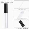 10 Pcs 10ml DIY Clear Refillable Empty Lip Gloss Tubes Lip Balm Lipstick Tube Black Cap with Rubber Inserts and Transfer Funnel Tube for DIY Lipstick Makeup view 2