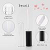 10 Pcs 10ml DIY Clear Refillable Empty Lip Gloss Tubes Lip Balm Lipstick Tube Black Cap with Rubber Inserts and Transfer Funnel Tube for DIY Lipstick Makeup view 4