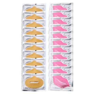 20pcs Exfoliating Lip Mask Lip Plumper Mask Sleeping Moisturizing Care Products Pink Anti Tool Collagen Material