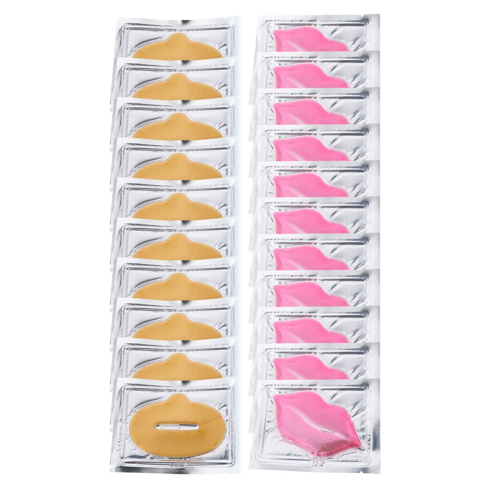 20pcs Exfoliating Lip Mask Lip Plumper Mask Sleeping Moisturizing Care Products Pink Anti Tool Collagen Material
