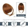 BARSDAR Real Human Hair Clip in Bangs - Human Hair Clip in Bangs for Women - Auburn Thick Bangs Extensions Fringe with Temples Dyeable Real Hair Bangs Hairpieces - Medium Auburn view 3