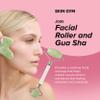 Skin Gym Jade Facial Roller & Gua Sha Tool Workout Set, Revitalizing Skincare for Enhanced Glow & Smooth Skin view 2