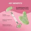 Skin Gym Jade Facial Roller & Gua Sha Tool Workout Set, Revitalizing Skincare for Enhanced Glow & Smooth Skin view 3