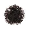 7x10cm Small Area Short Curly Human Hair Topper Fluffy Curly Hair Topper Clip in Toupee Hairpieces Top Crown Topper Hair Replacement Wiglets Weavy Topper Hair Pieces for Women Dark Brown view 2