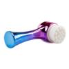 MIPPER Double Sided Silicone & Fiber Facial Cleansing Brush ABS Plating Handle Manual Deep Cleaning Face Washing Brush (pink gradient blue) view 2