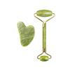 Xinsier Gua Sha Facial Tools with Jade Roller Gua Sha Board Natural Quartz Massage Stone Set Acupressure Scraper Therapy for Face, Body, Muscle Relaxing and Relieve Fine Lines and Wrinkles Green view 1