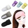 MIPPER Spa Facial Headband Face Care,Makeup,Bath,Shower,Yoga Sports Hair Wrap Band Adjustable Terry Cloth Headband (2pcs,black+white) view 2