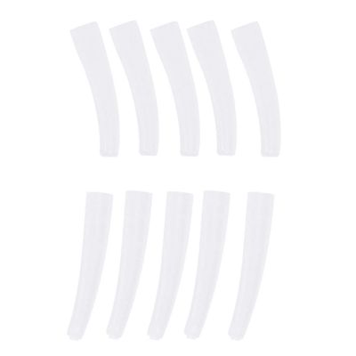 10pcs/pack Tweezer Protector Transparent Plastic Non-slip Elbow Tweezers Protective Cover for Eyelashes Grafting Tool
