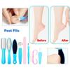 10pcs Foot Rasp Foot File Callus Remover Kit Foot Care Pedicure Metal Surface Tool Set to Remove Hard Skin Pedicure Rasp Foot File Scraper Brush Nail Care Tool Set Kit Blue view 2