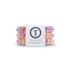 TELETIES - Spiral Hair Coils - Ponytail Holder Hair Ties for Women - Phone Cord Hair Ties - Strong Grip, No Rip, Water Resistant, No Crease Hair Tie Coils - 3 pack (Large, Eat Glitter for Breakfast) view 1