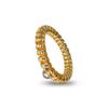 TELETIES - Large Spiral Hair Coils - Ponytail Holder Hair Ties for Women - Phone Cord Hair Ties - Strong Grip, No Rip, Water Resistant, No Crease - 3 pack - Sunset Gold view 2