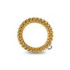 TELETIES - Large Spiral Hair Coils - Ponytail Holder Hair Ties for Women - Phone Cord Hair Ties - Strong Grip, No Rip, Water Resistant, No Crease - 3 pack - Sunset Gold view 3