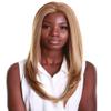 LUXLUXE Kiya Straight 22 Inch Long 4X4 Hand-Tied Lace Front Wig, Heat Resistant Fiber, 20+ Shades of Natural, Dip Dyed, & Blended Colors (#P2763 - Blonde Blend) view 1