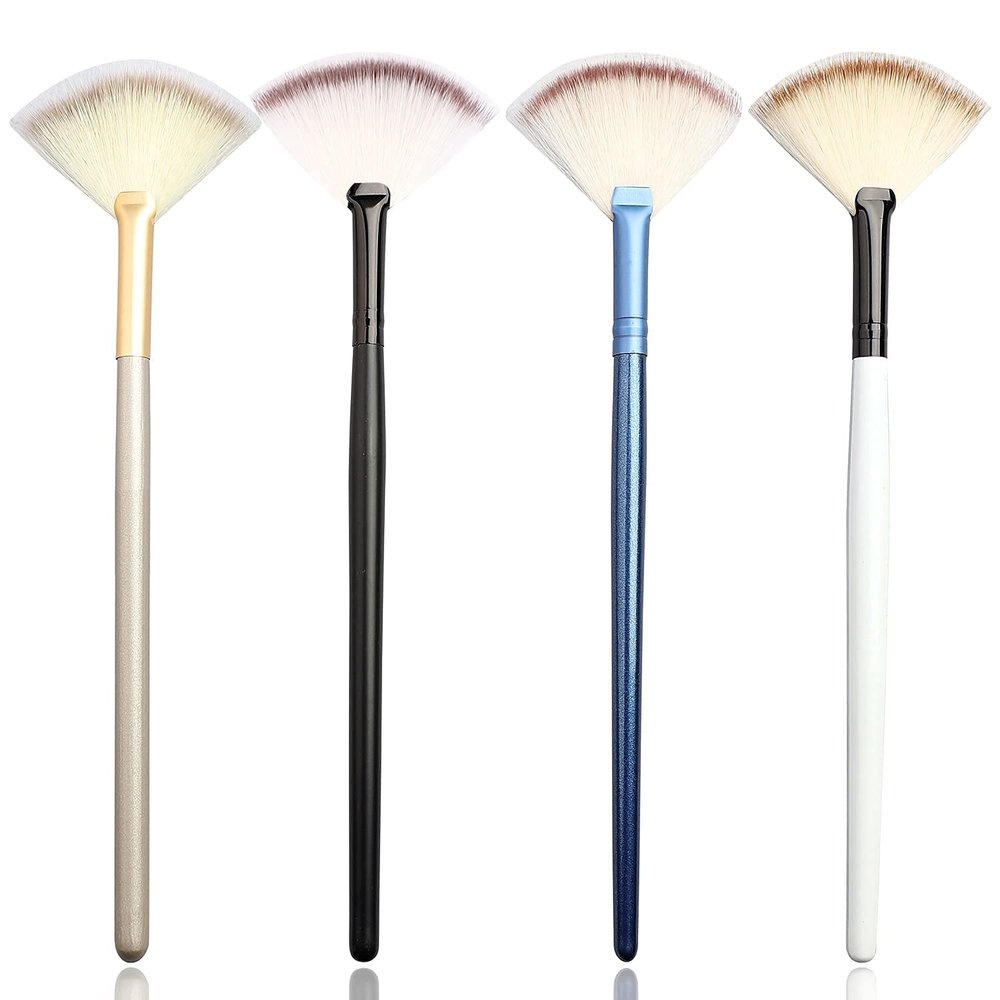 4 Pcs Facial Brushes Fan Mask Brush,Soft Makeup Brush