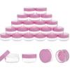 10 Gram Sample Containers with Lids, 100 Pieces Mini Cosmetic Containers, BPA Free Pink Sample Jars for Makeup, Lotion, Eye Shadow, Powder, and Lip Balms view 1