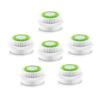 Facial Cleansing Brush Head Replacement, Facial Cleansing Brush Head, for Acne Prone, Clogged and Enlarged Pores Skins (6 Pack/Green) view 1
