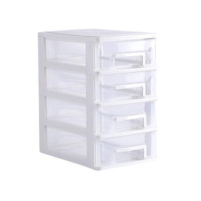 4 Layers drawer storage organizer drawers desktop plastic three craft Transparent Type Storage Box Plastic Mini