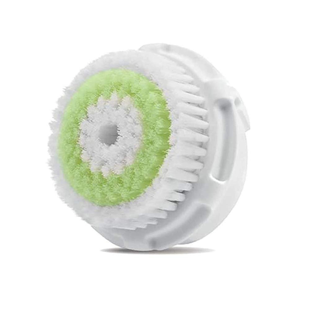 Facial Cleansing Brush Head Replacement, Facial Cleansing Brush Head, for Acne Prone, Clogged and Enlarged Pores Skins (Green) (1Pack)