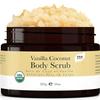 Organic Vanilla Coconut Body Scrub - USA Made Sugar Scrub with Natural Ingredients, Moisturizing Body & Foot Exfoliator for Dry and Sensitive Skin, Removes Dead Skin Cells & Reduces Ingrown Hair view 1