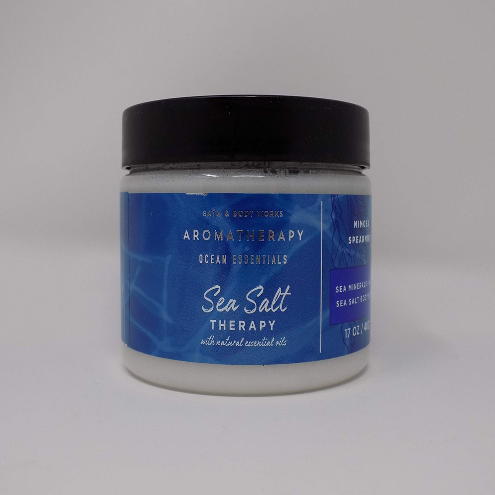 Aromatherapy Ocean Essentials Mimosa Spearmint Sea Salt Body Scrub w Sea Minerals and Aloe