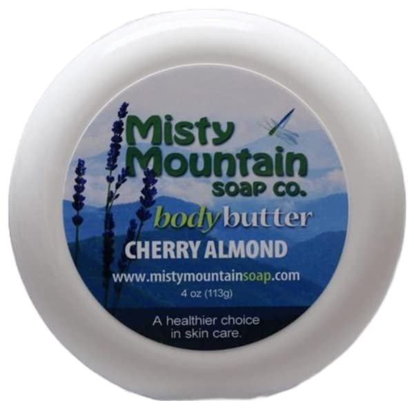 Body Butter - Cherry Almond - Handmade with Natural Oils and Butters by Misty Mountain Soap Co.